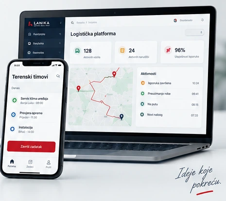 Poslovna logistička platforma i mobilna aplikacija za terenske timove
